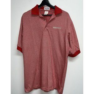 Vintage Winnebago Embroidered Polo Shirt Mens Size M Red White Houndstooth S/S